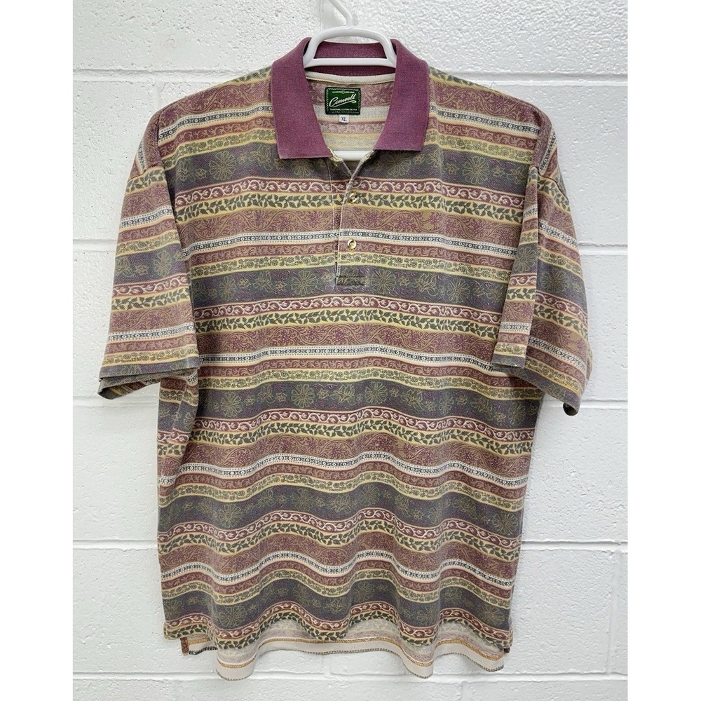 VTG Conwell AOP‎ Men's Ringer Polo Shirt / Size XL